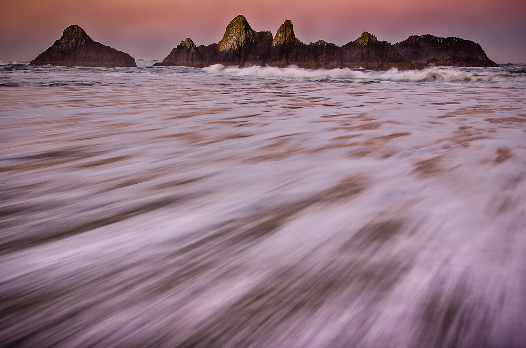 Retreating Tide at Dawn ~ Seal Rock Beach, Oregon Coast by 365projectorgbilllaing