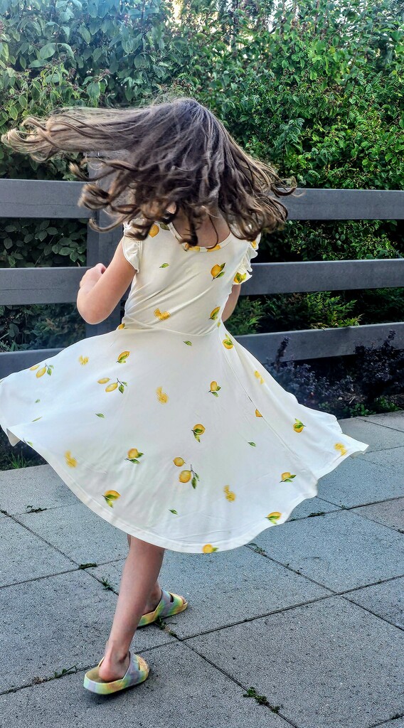 Twirly Girl with Twirly Dress by gq