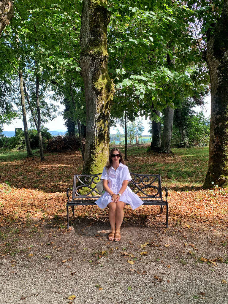 Léa on a bench.  by cocobella