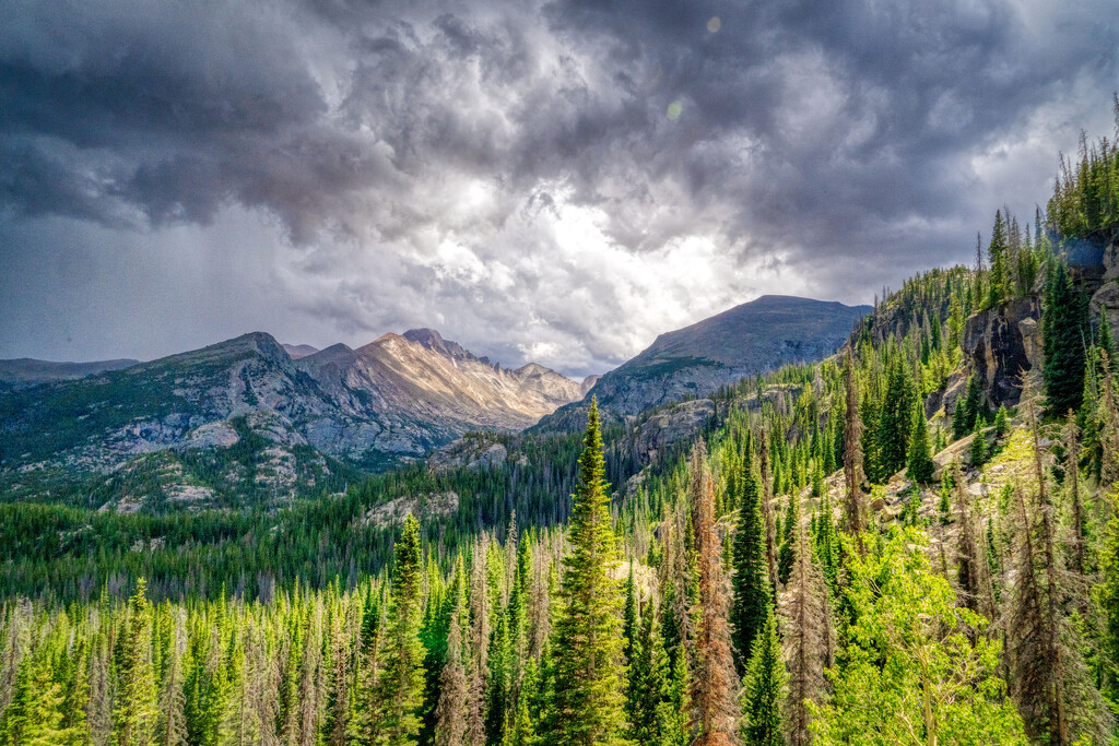 Stormy Skies Over the Rockies by kvphoto