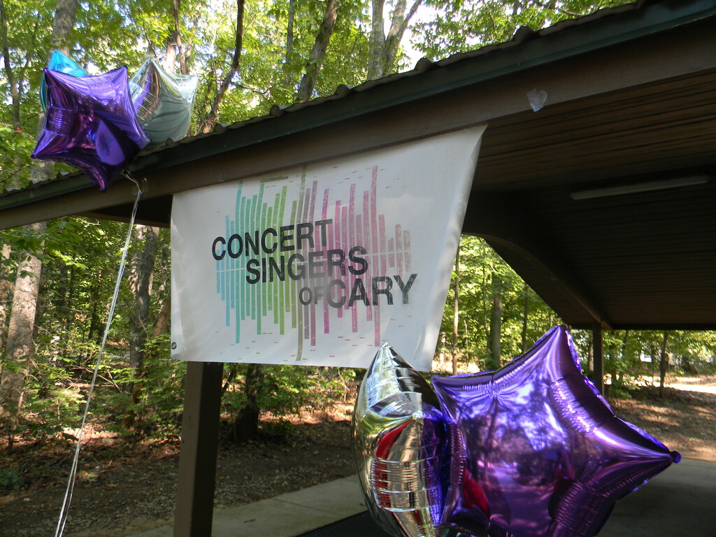 Concert Singers of Cary Sign and Balloons  by sfeldphotos