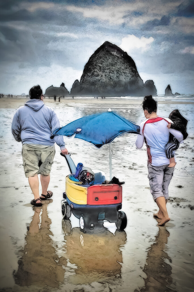 Heading to Haystack Rock ~ Cannon Beach, Oregon by 365projectorgbilllaing