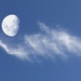 Wispy clouds and moon...