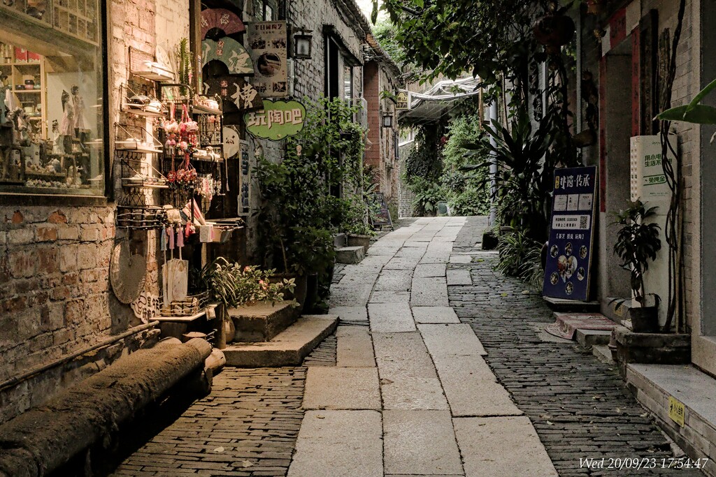 A small lane in the historical town by wh2021