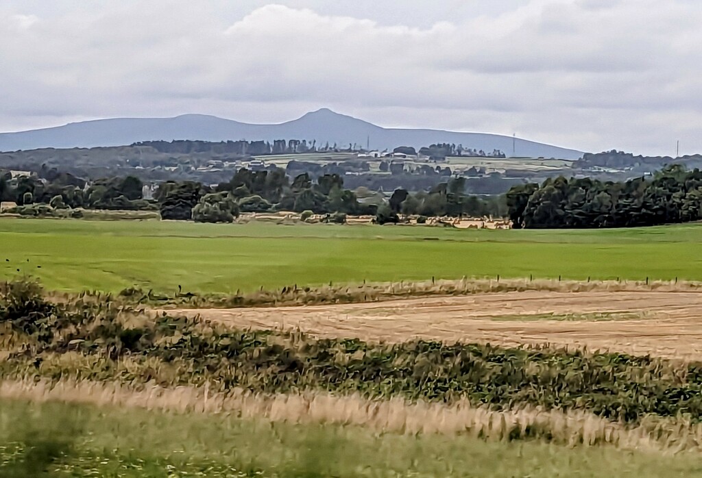 Bennachie from the train  by sarah19