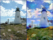 29th Sep 2023 - Pemaquid Lighthouse and Bell Tower (Before and After)