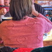 Pink hearts on a pullover. 