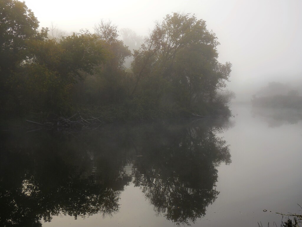 Fog on the river by ljmanning
