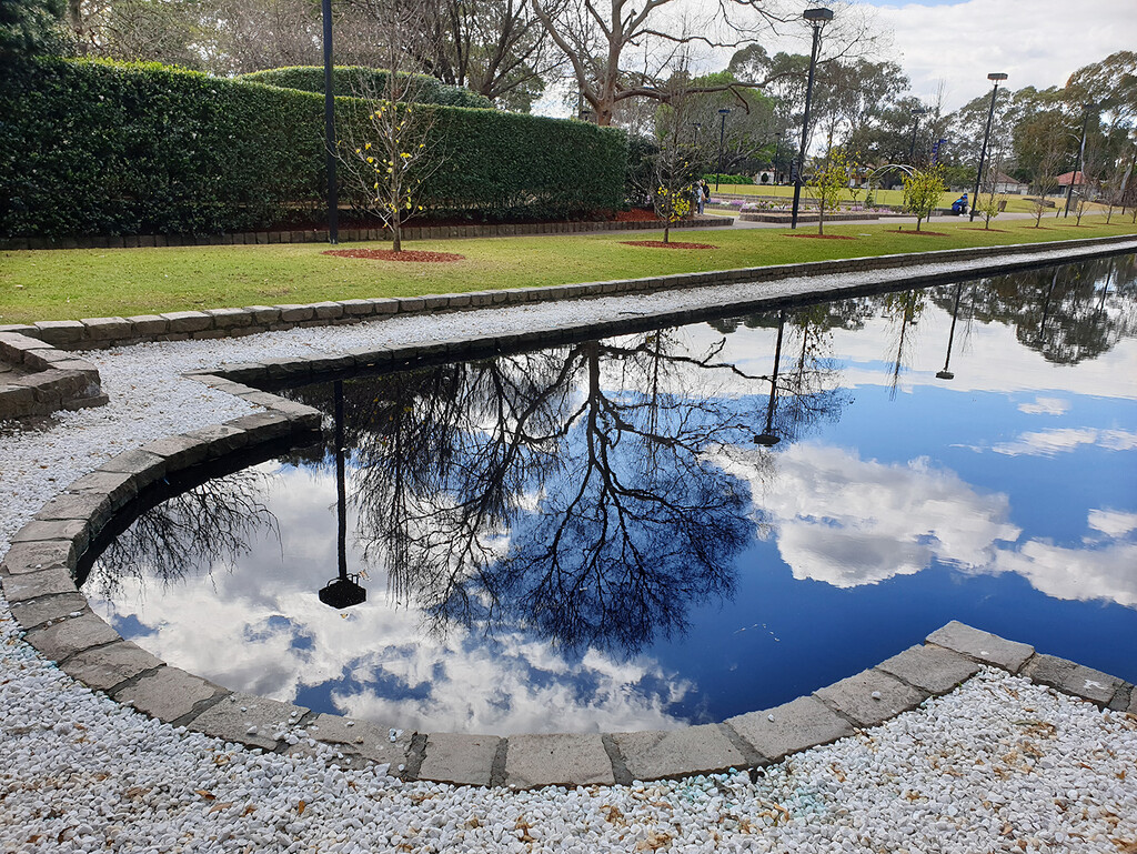 Reflection Pool -  Auburn Botanic Gardens by onewing