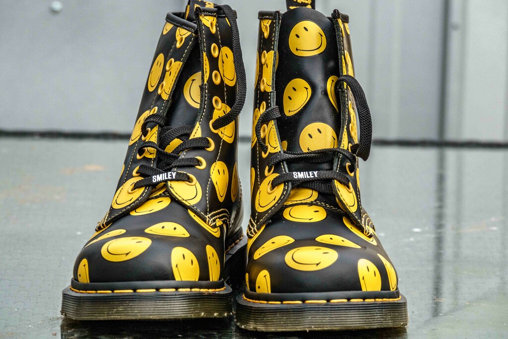 Smiley Boots by padlock