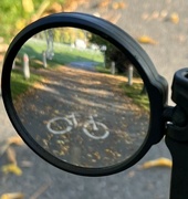 4th Oct 2023 - A view from my bike mirror 