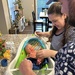 New baby first bath by mltrotter