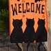 10 4 Halloween welcome flag by sandlily