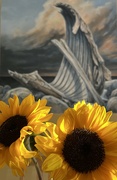 7th Oct 2023 - Sunflowers and Painting