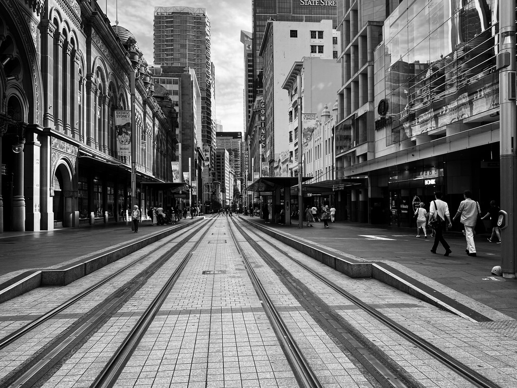 George Street. The busiest street in Sydney.  by johnfalconer