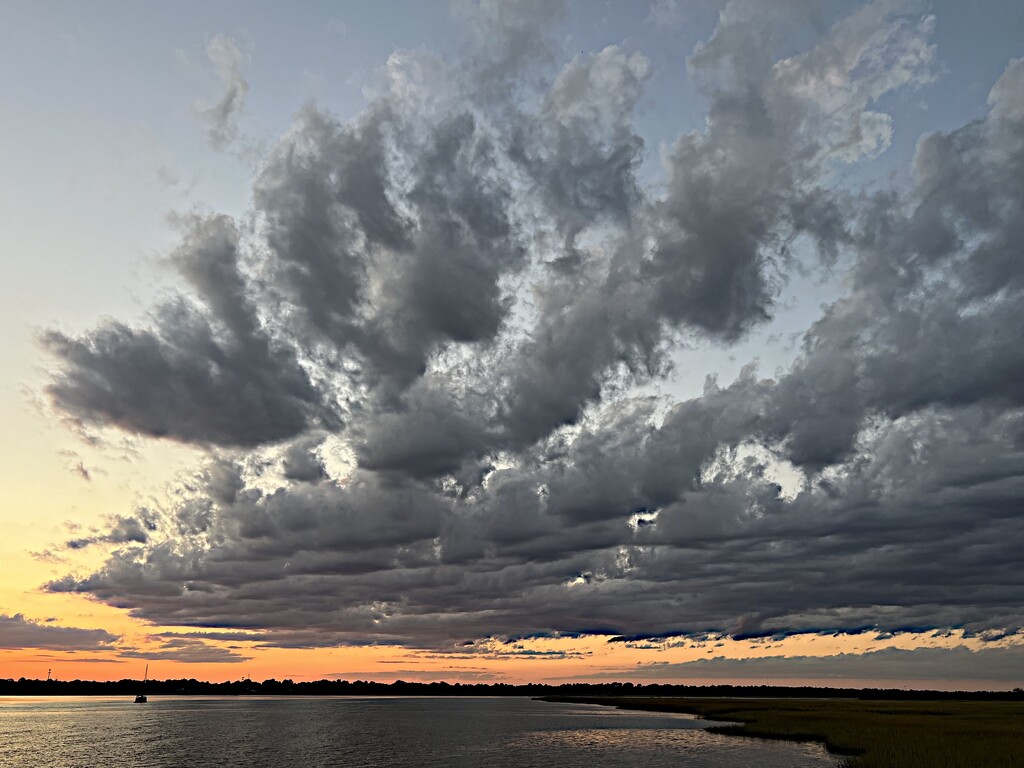 Marsh sunset and clouds by congaree