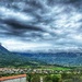 Dramatic sky over Vipava valley by irenasevsek