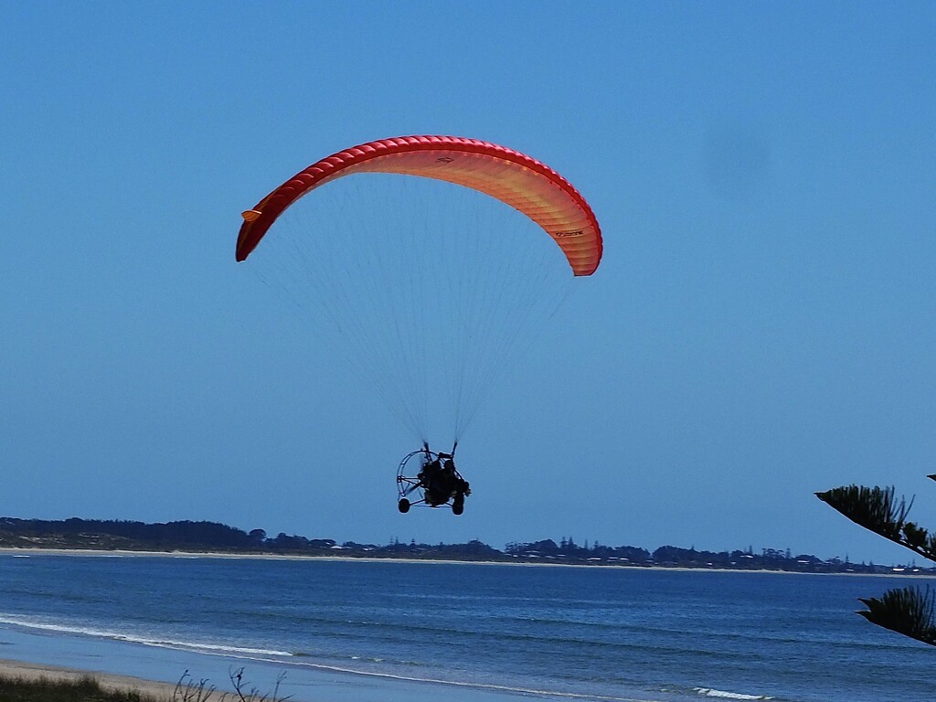 This microlight flew past us yesterday by Dawn