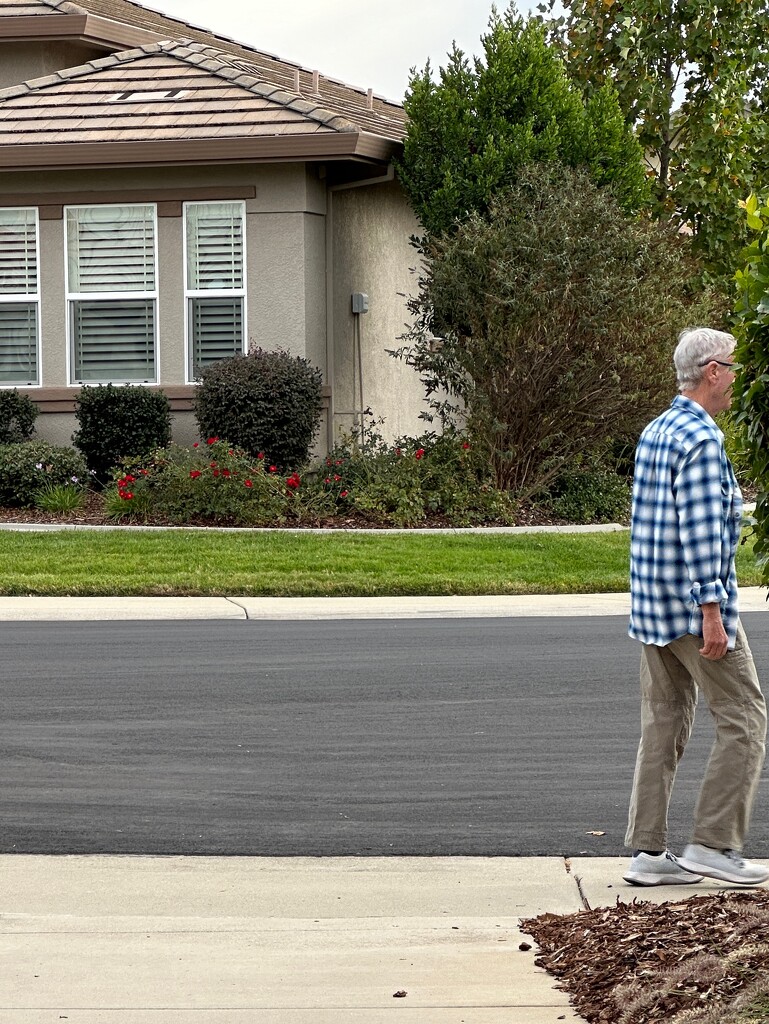 Hubby walking home by thedarkroom