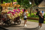 17th Oct 2023 - Posing with flowers in Hanoi