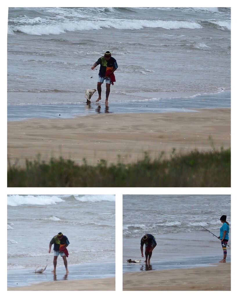 This chap battled to bring in his catch had a good size stingray yesterday , he released it  by Dawn