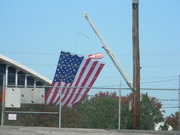 18th Oct 2023 - American Flag, Blimp and Crane