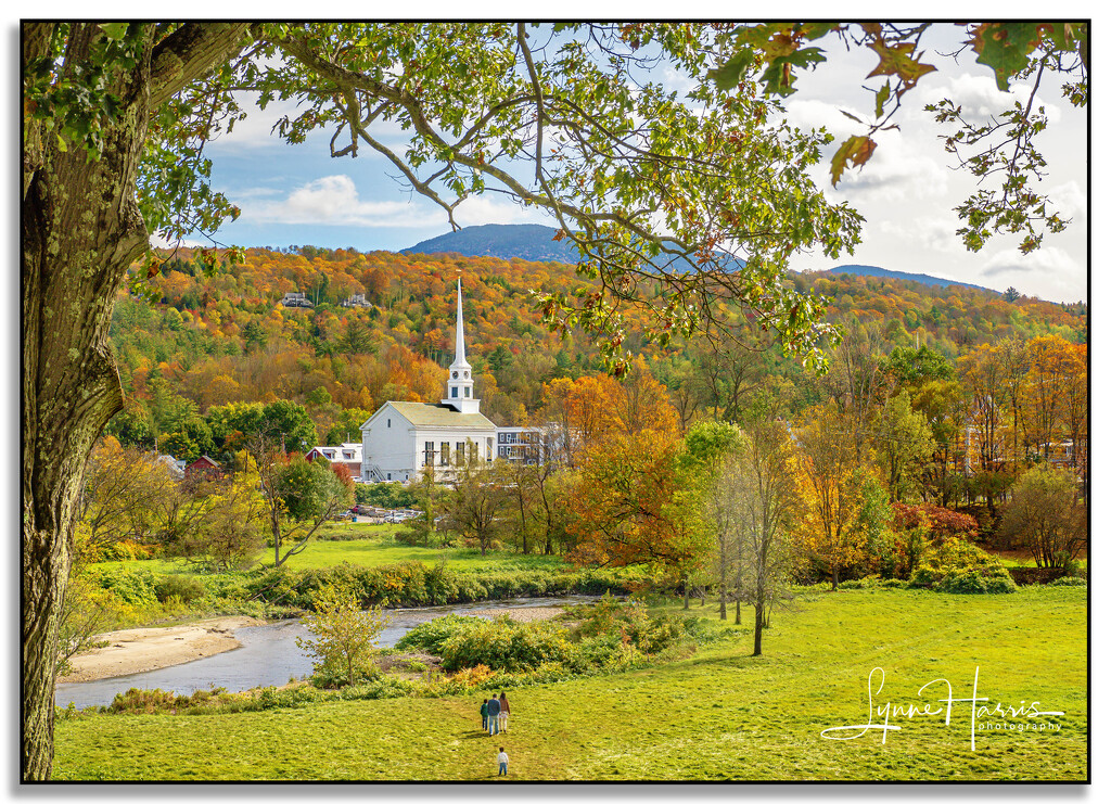 Overlooking the Church in Stowe, VT by lynne5477