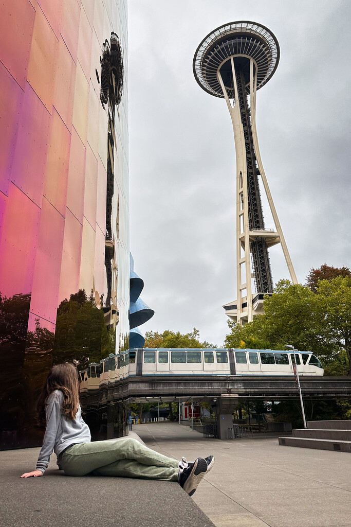 The Space Needle, The Monorail, The MoPOP, and My Girl by tina_mac