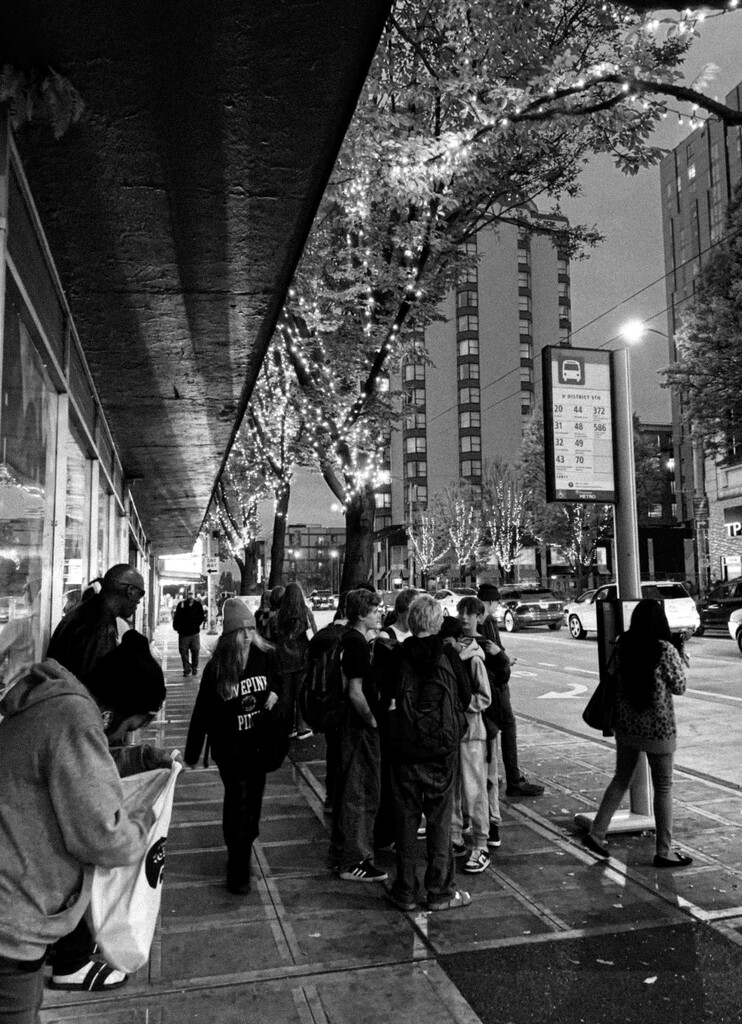 At the bus stop by cristinaledesma33