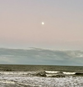 27th Oct 2023 - Early evening moon over ocean