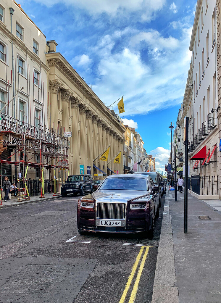 Blue sky and Rolls Royce.  by cocobella