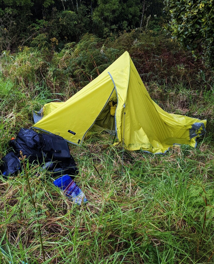 My tent set up -two- by sandradavies