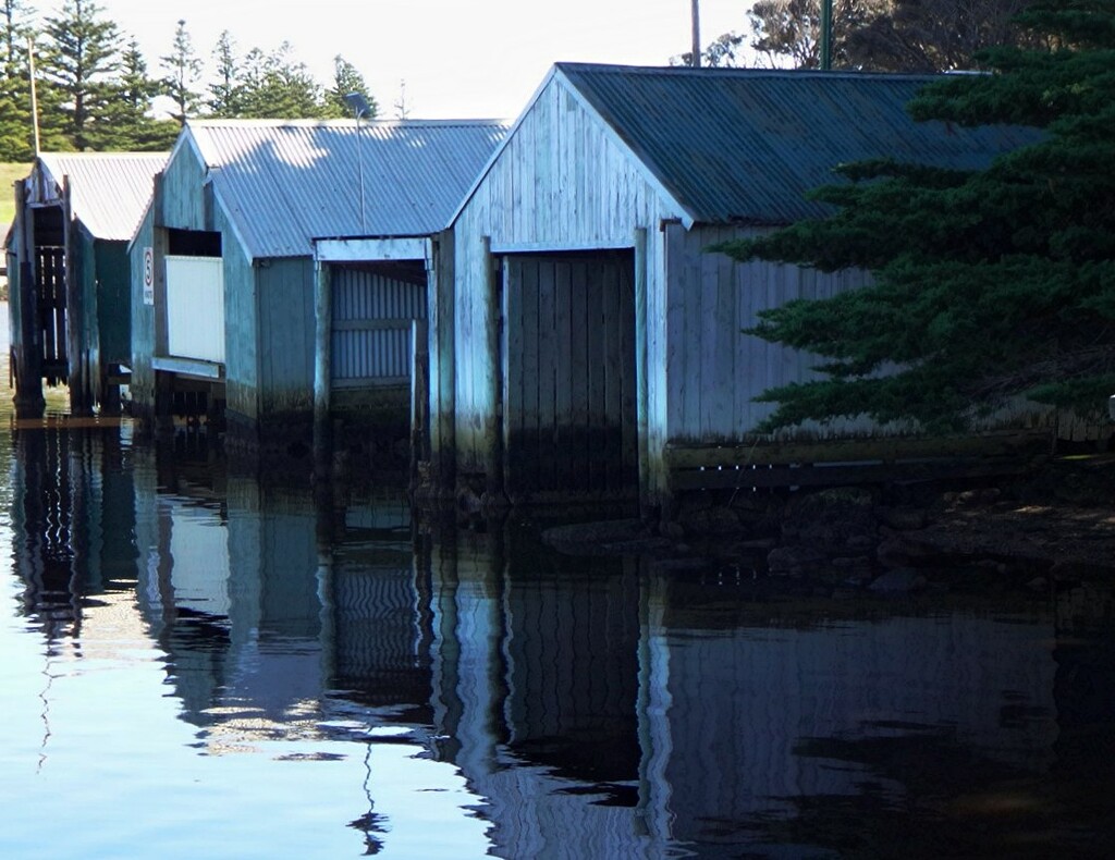 renovated boathouses near Mt Gambier. by robz