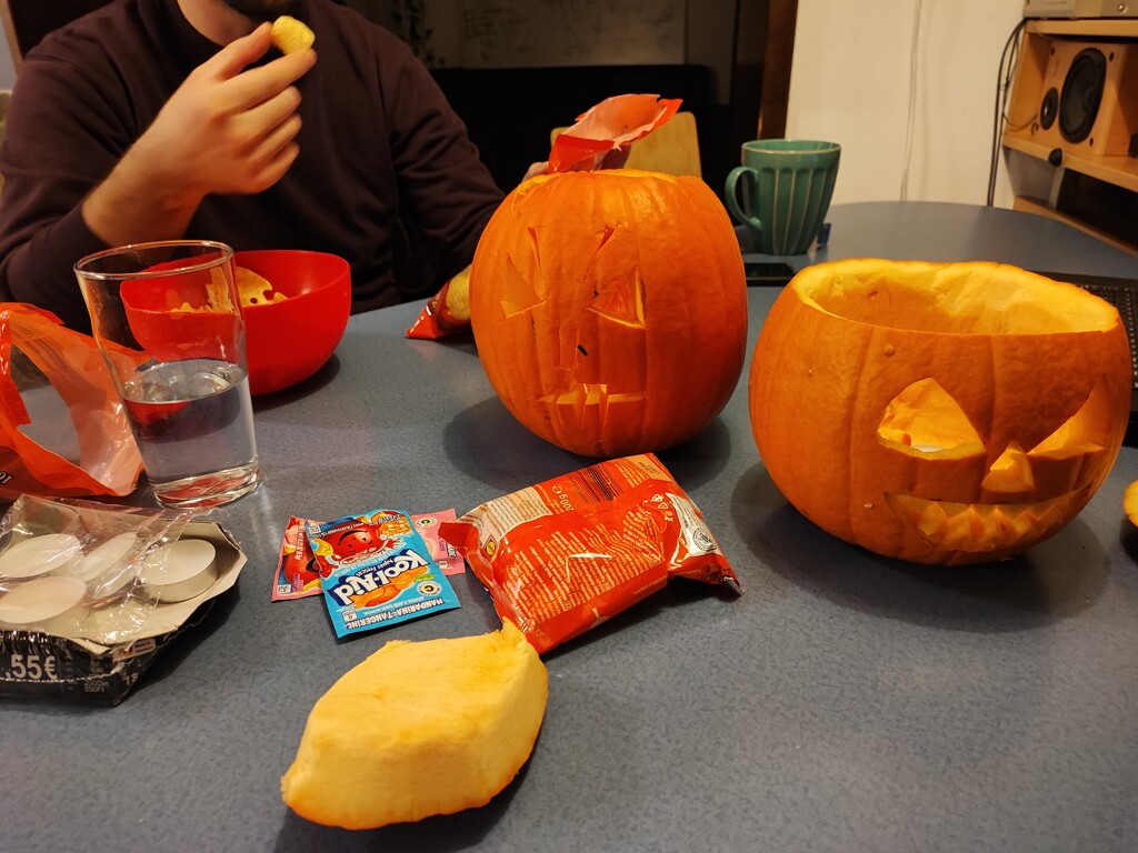 Carving pumpkins by nami