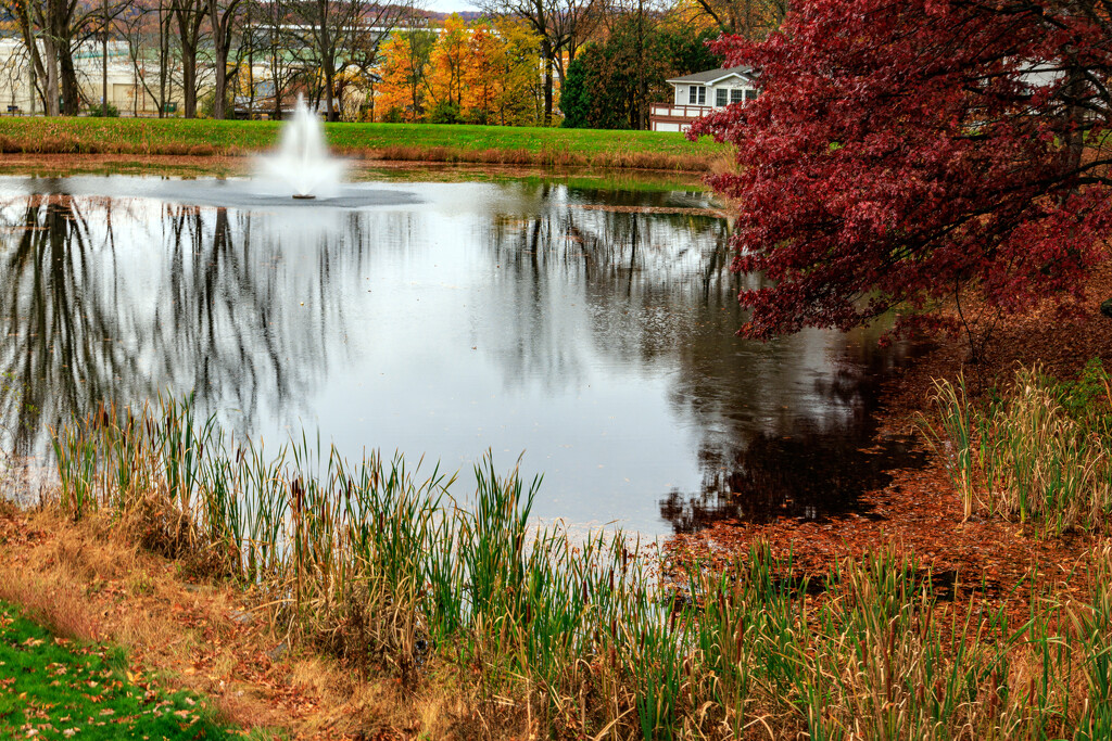 Fall at Stones Throw Pond by hjbenson