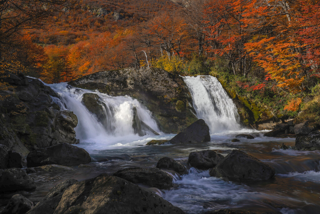 Autumn Lenga and Waterfalls by jyokota