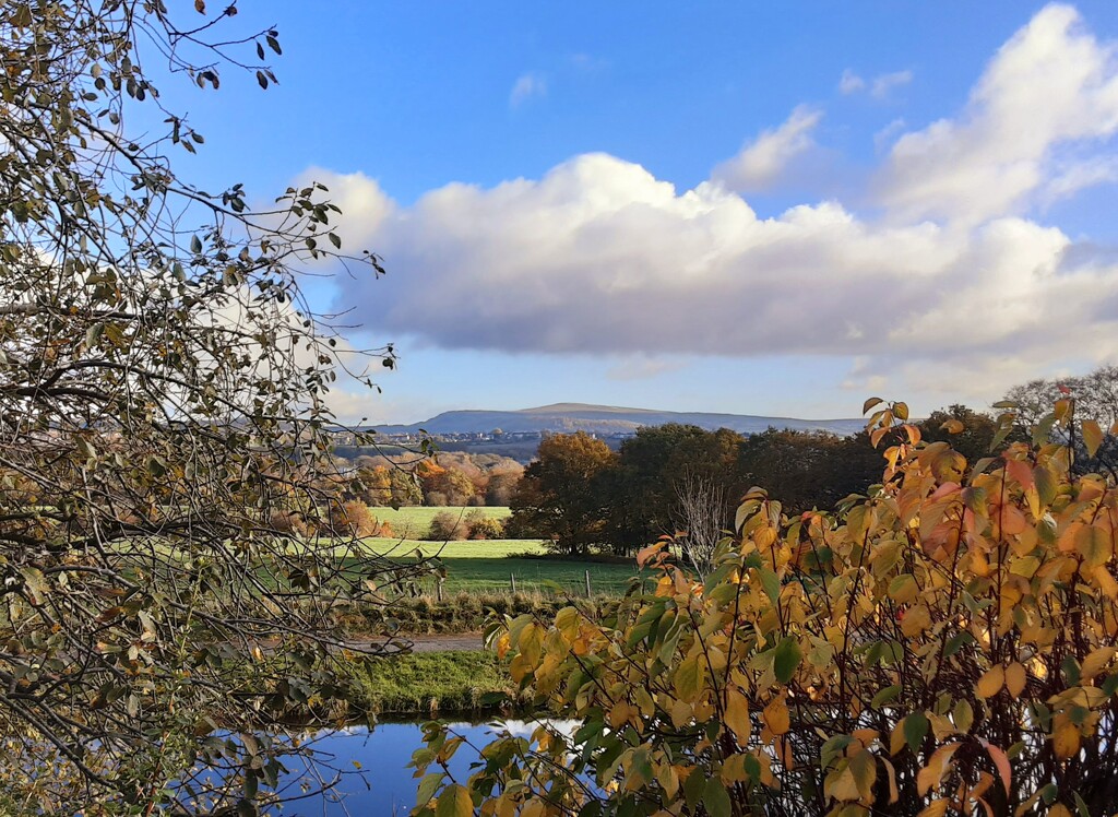 Clouds, countryside,  canal. by grace55