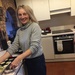 Jane making custard tarts this afternoon.