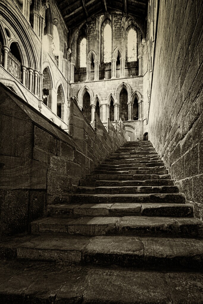 Hexham Abbey Monk's Night Stairs by allsop