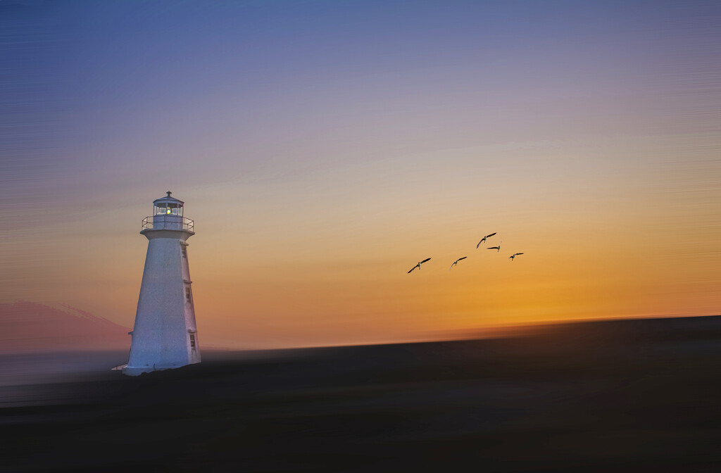 Lighthouse Sunrise by pdulis