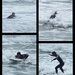 Yesterday saw surfers come out to enjoy the sea , this guy really got pounded going out 