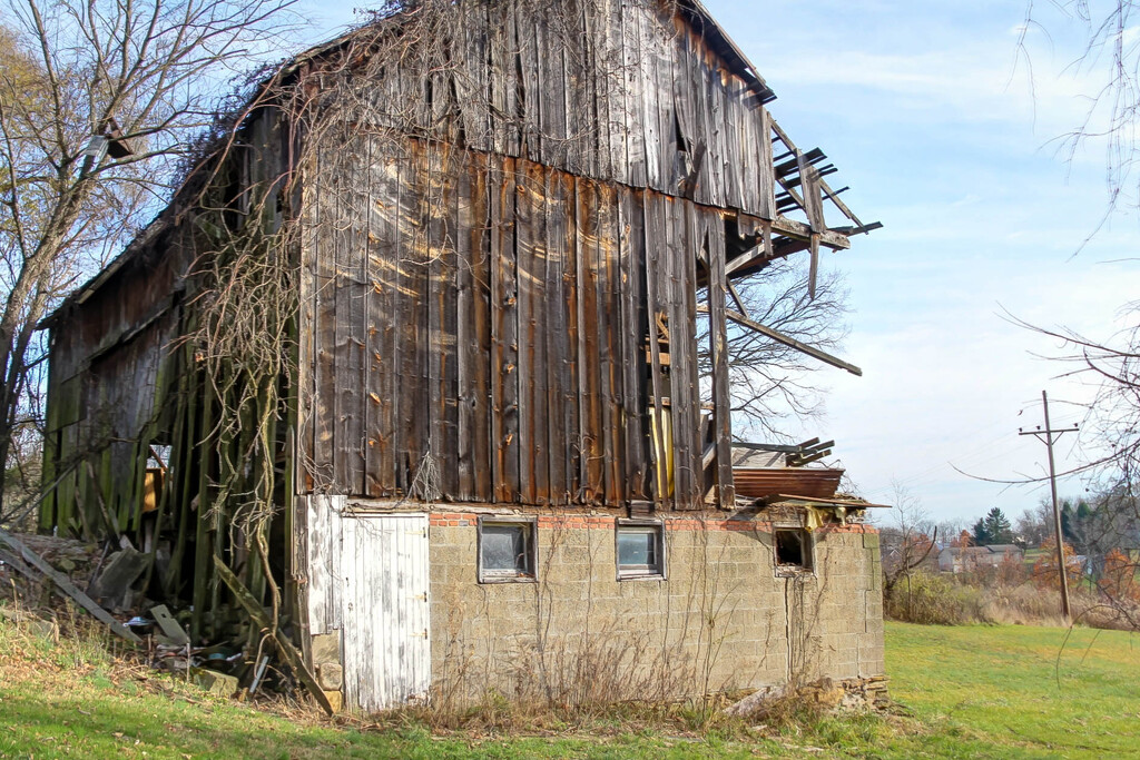 Not much of a barn anymore by mittens