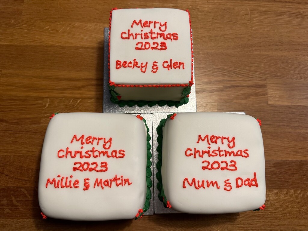 Christmas cakes by bizziebeeme