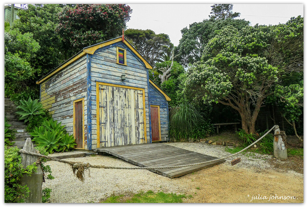 Boathouse 'At Killer Seagull Bay.'. by julzmaioro