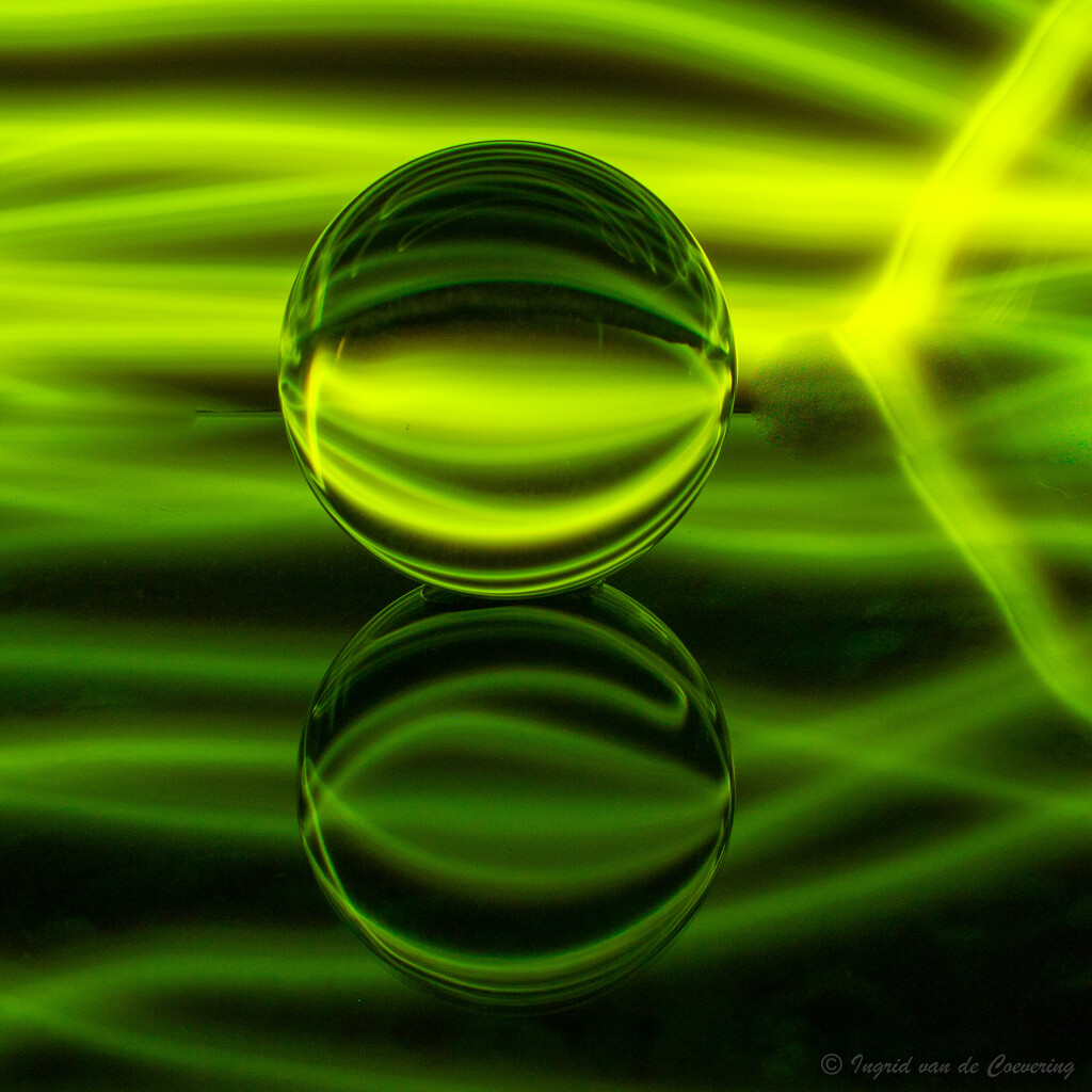 Lens ball and green by ingrid01
