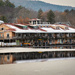 Lakeside hotel in winter by joansmor