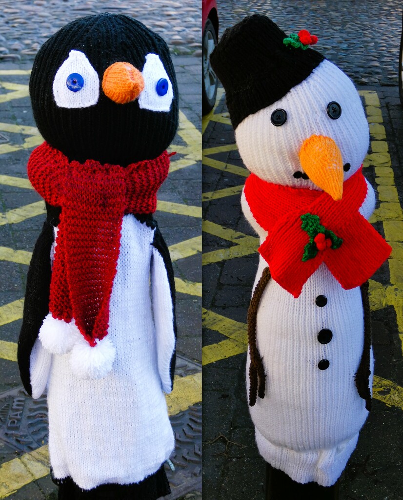Penguin and Snowman by fishers