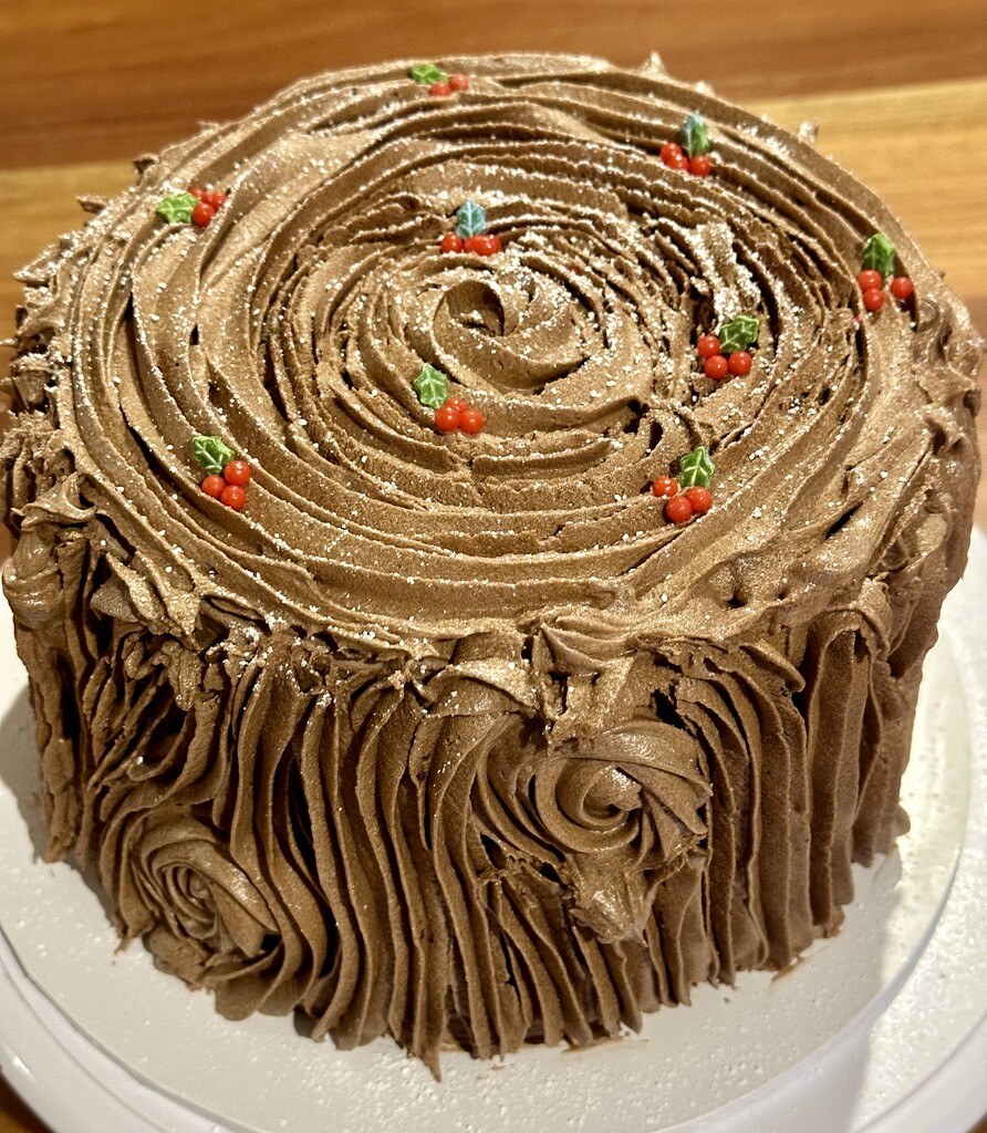 Chocolate Yule tree stump by nicolecampbell