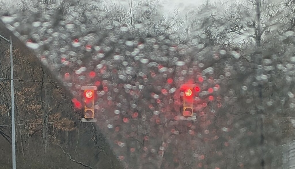 Rainy Day Stop Lights  by julie