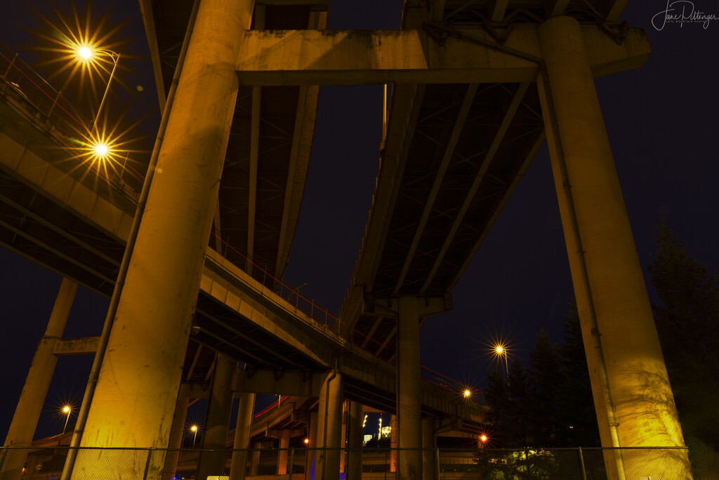 Under the Bridge at Night  by jgpittenger